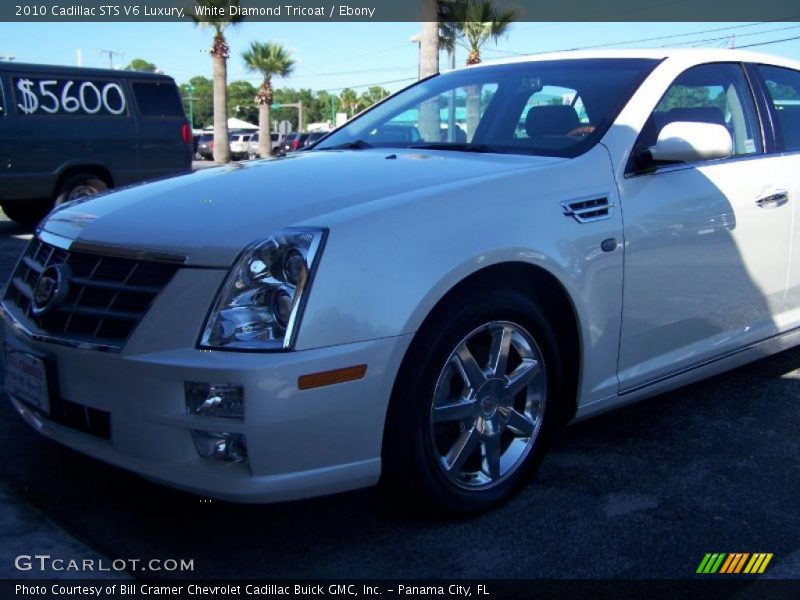 White Diamond Tricoat / Ebony 2010 Cadillac STS V6 Luxury