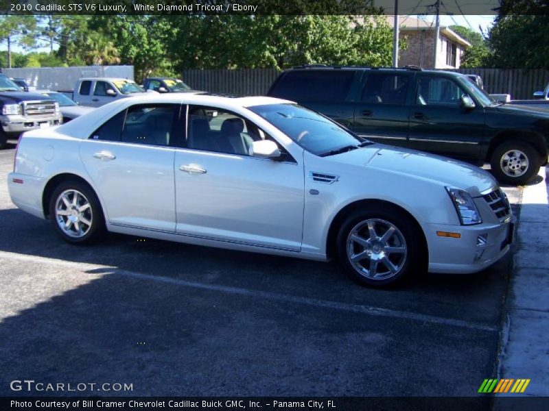 White Diamond Tricoat / Ebony 2010 Cadillac STS V6 Luxury