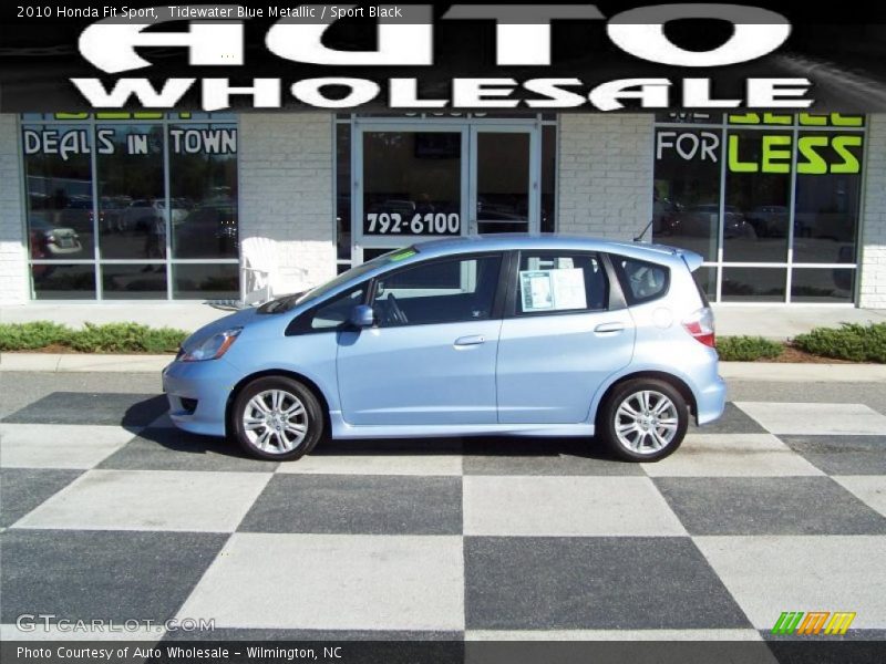 Tidewater Blue Metallic / Sport Black 2010 Honda Fit Sport
