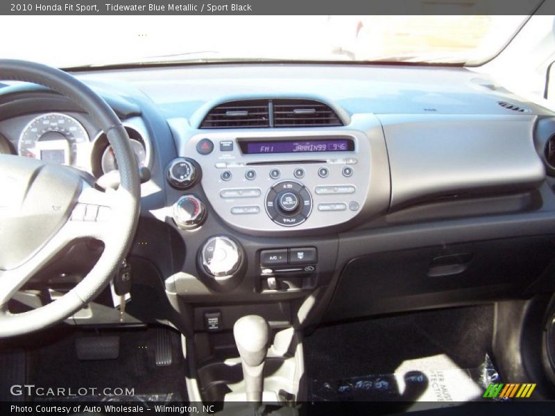 Tidewater Blue Metallic / Sport Black 2010 Honda Fit Sport