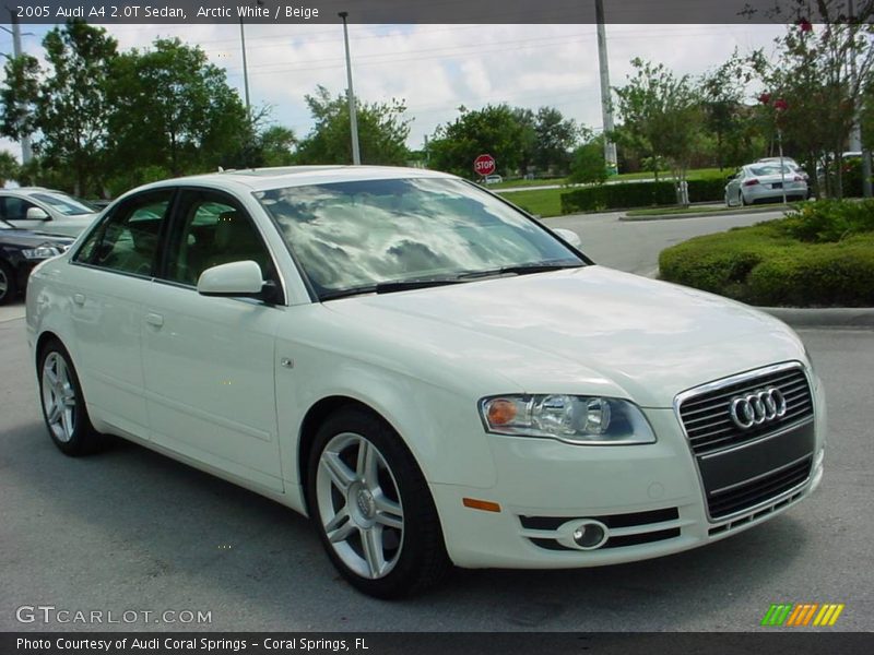 Arctic White / Beige 2005 Audi A4 2.0T Sedan