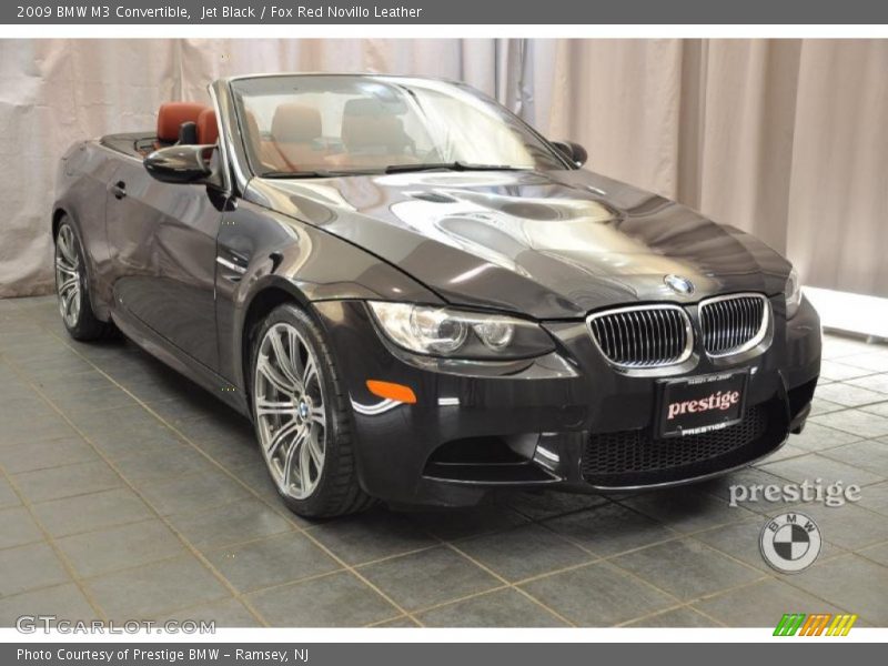 Jet Black / Fox Red Novillo Leather 2009 BMW M3 Convertible