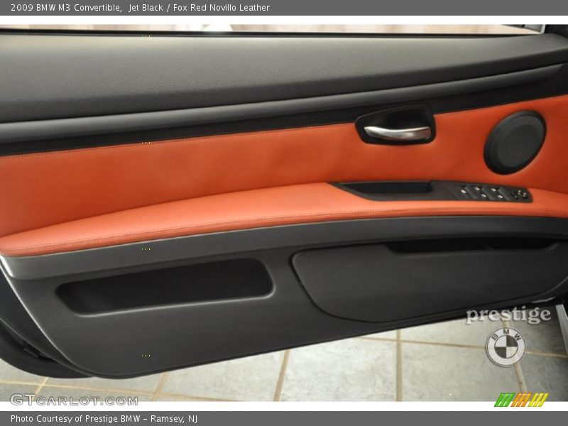 Jet Black / Fox Red Novillo Leather 2009 BMW M3 Convertible