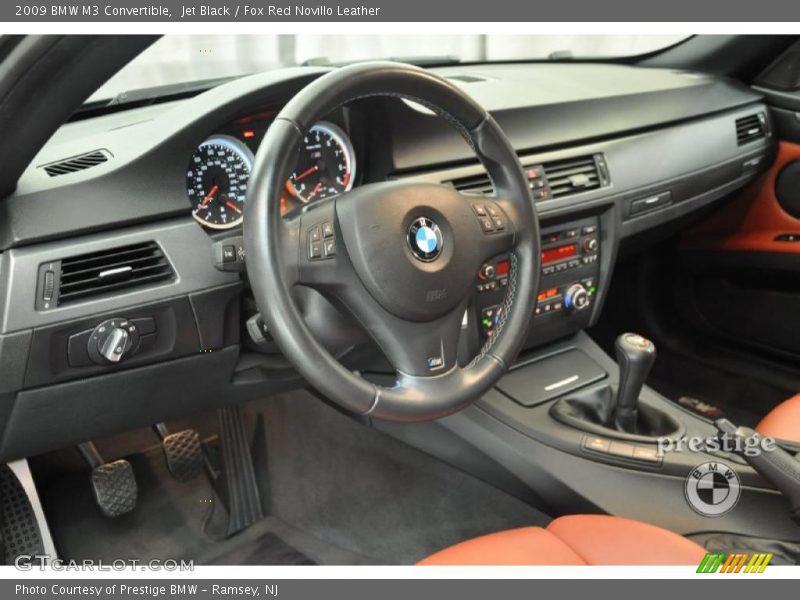 Jet Black / Fox Red Novillo Leather 2009 BMW M3 Convertible