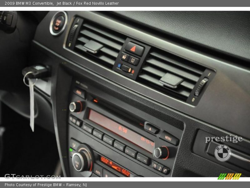 Jet Black / Fox Red Novillo Leather 2009 BMW M3 Convertible