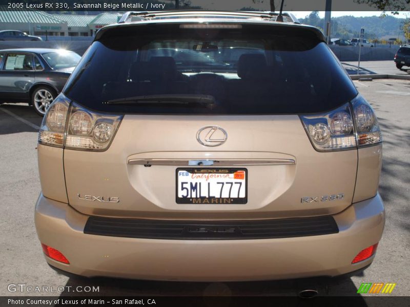 Savannah Beige Metallic / Ivory 2005 Lexus RX 330