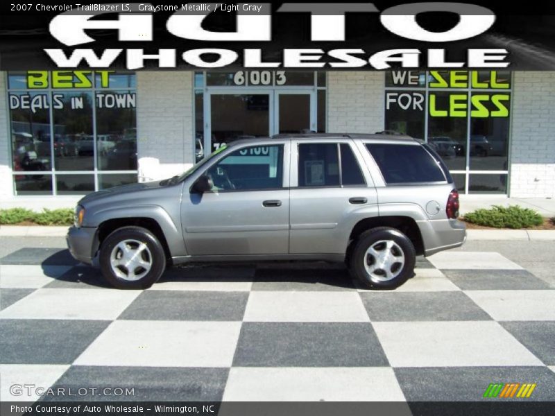 Graystone Metallic / Light Gray 2007 Chevrolet TrailBlazer LS