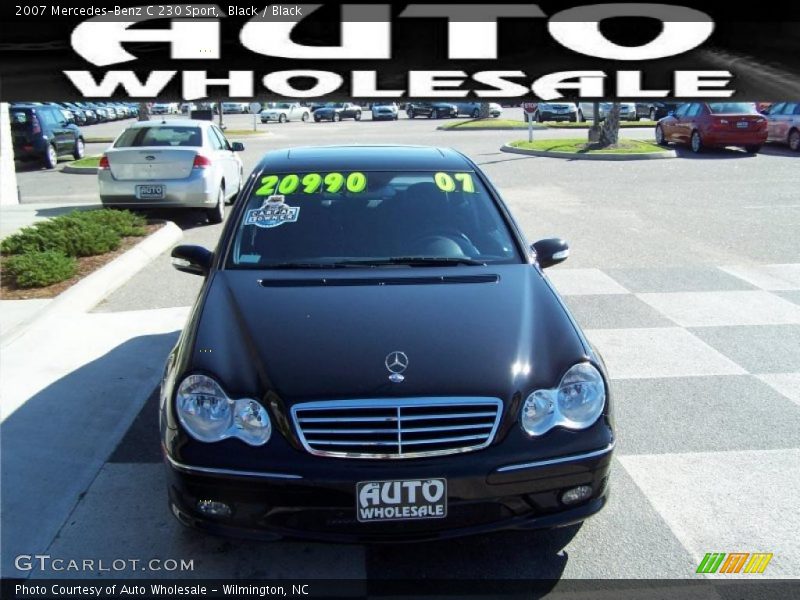 Black / Black 2007 Mercedes-Benz C 230 Sport