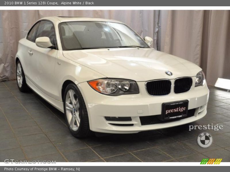 Alpine White / Black 2010 BMW 1 Series 128i Coupe