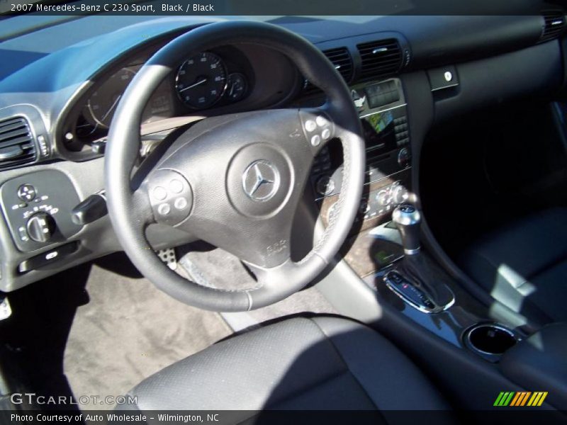 Black / Black 2007 Mercedes-Benz C 230 Sport