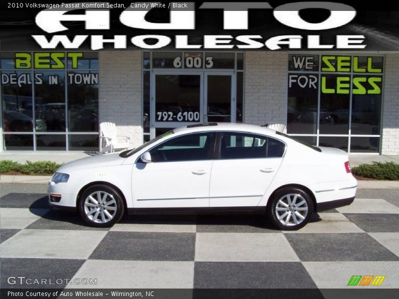 Candy White / Black 2010 Volkswagen Passat Komfort Sedan