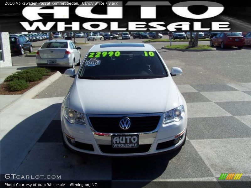 Candy White / Black 2010 Volkswagen Passat Komfort Sedan