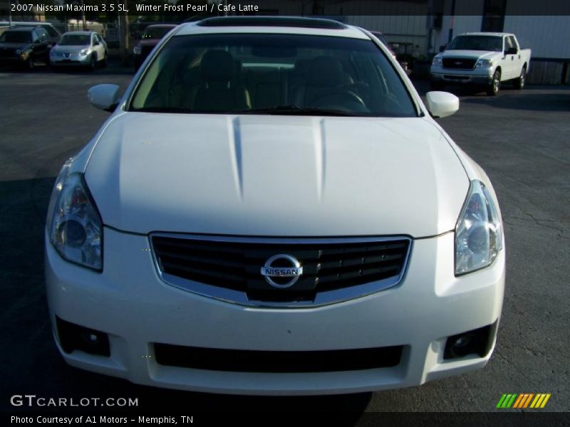Winter Frost Pearl / Cafe Latte 2007 Nissan Maxima 3.5 SL