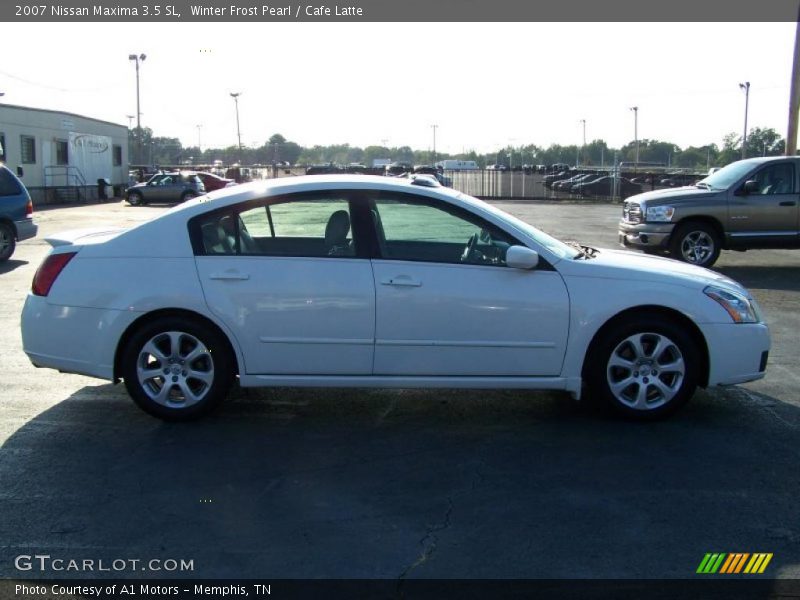 Winter Frost Pearl / Cafe Latte 2007 Nissan Maxima 3.5 SL