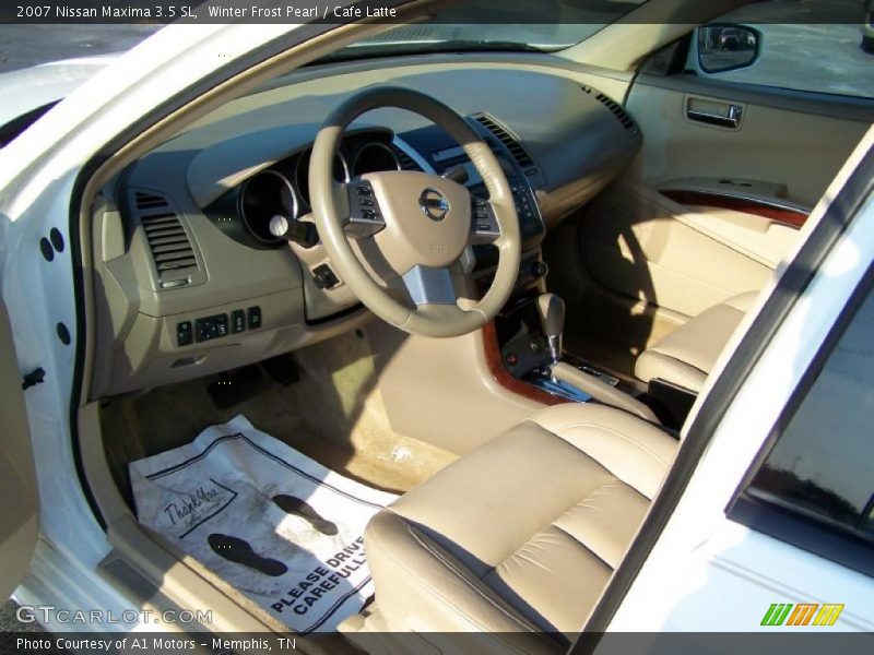 Winter Frost Pearl / Cafe Latte 2007 Nissan Maxima 3.5 SL