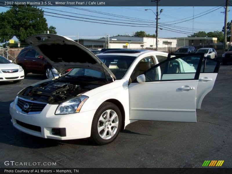 Winter Frost Pearl / Cafe Latte 2007 Nissan Maxima 3.5 SL