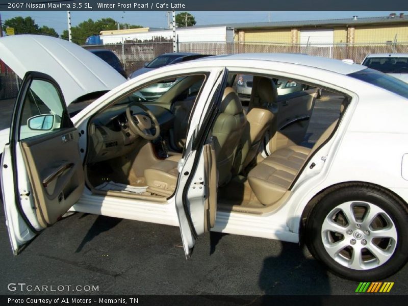 Winter Frost Pearl / Cafe Latte 2007 Nissan Maxima 3.5 SL