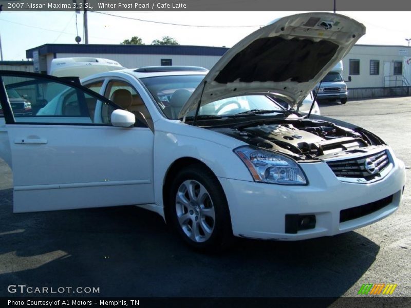 Winter Frost Pearl / Cafe Latte 2007 Nissan Maxima 3.5 SL