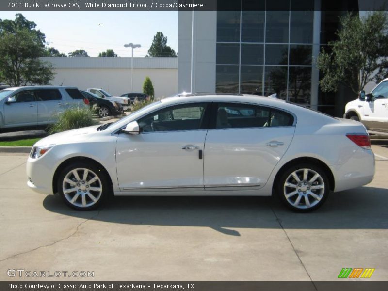 White Diamond Tricoat / Cocoa/Cashmere 2011 Buick LaCrosse CXS