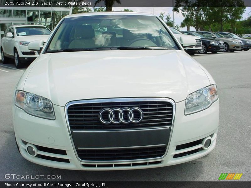 Arctic White / Beige 2005 Audi A4 2.0T Sedan