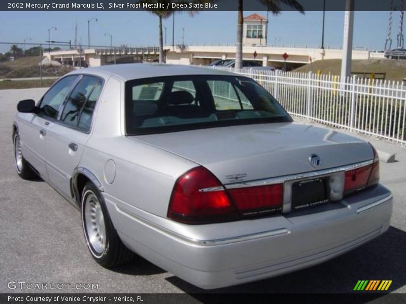 Silver Frost Metallic / Deep Slate Blue 2002 Mercury Grand Marquis LS