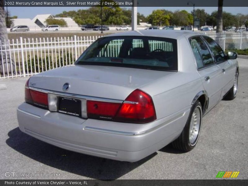 Silver Frost Metallic / Deep Slate Blue 2002 Mercury Grand Marquis LS