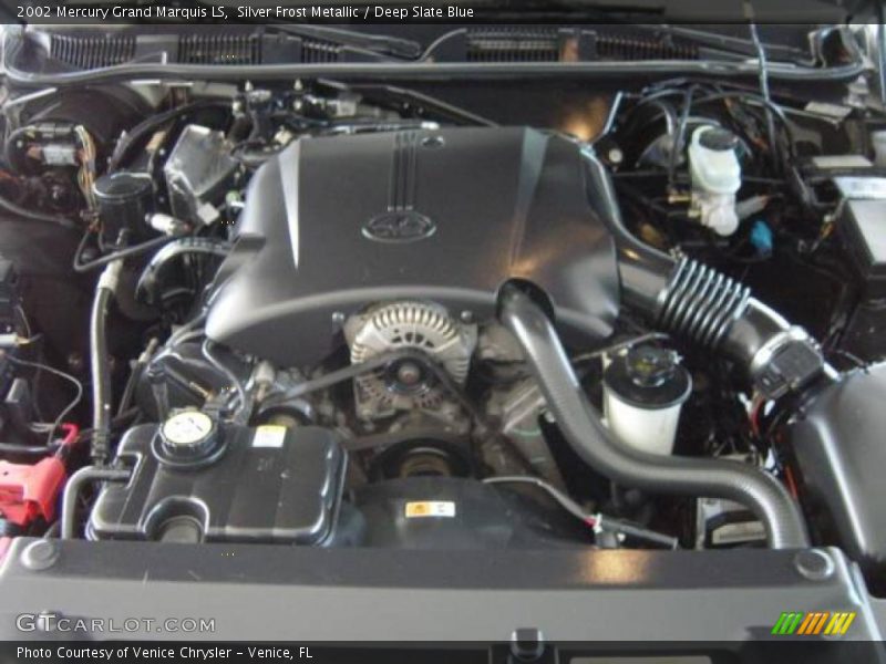 Silver Frost Metallic / Deep Slate Blue 2002 Mercury Grand Marquis LS