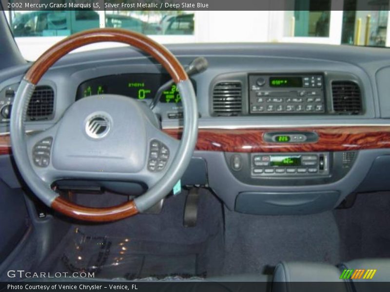 Silver Frost Metallic / Deep Slate Blue 2002 Mercury Grand Marquis LS