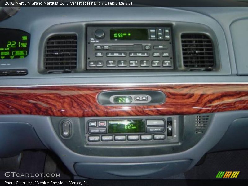 Silver Frost Metallic / Deep Slate Blue 2002 Mercury Grand Marquis LS