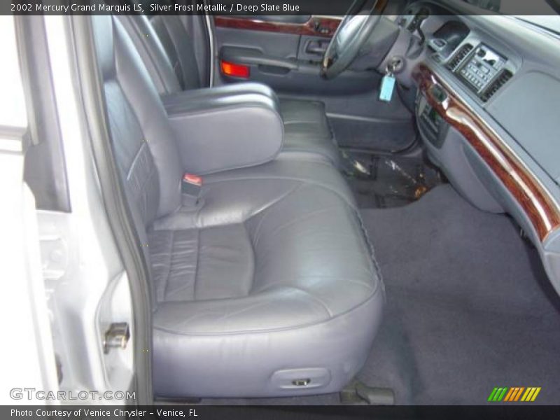 Silver Frost Metallic / Deep Slate Blue 2002 Mercury Grand Marquis LS