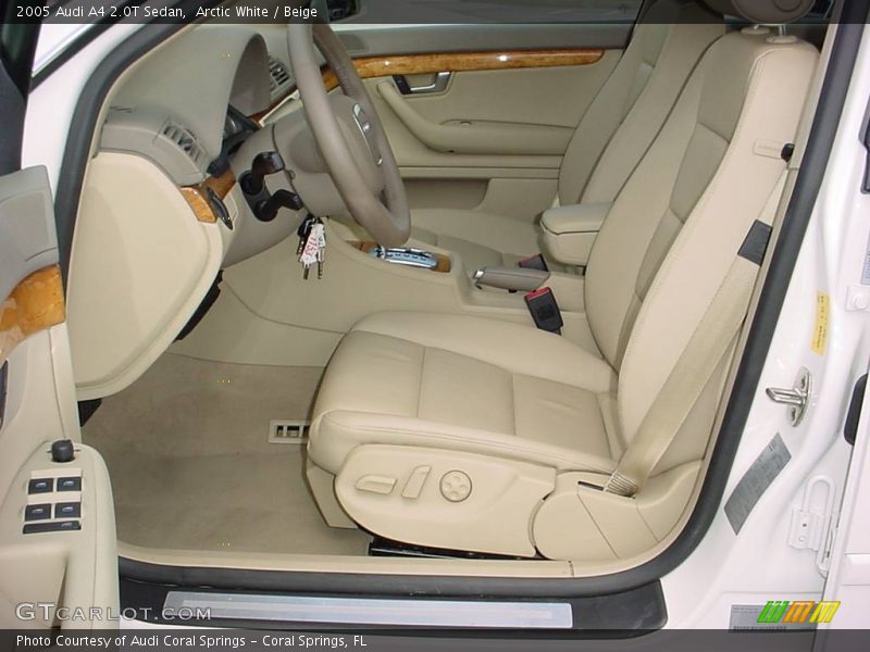 Arctic White / Beige 2005 Audi A4 2.0T Sedan