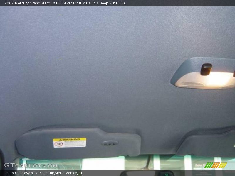 Silver Frost Metallic / Deep Slate Blue 2002 Mercury Grand Marquis LS