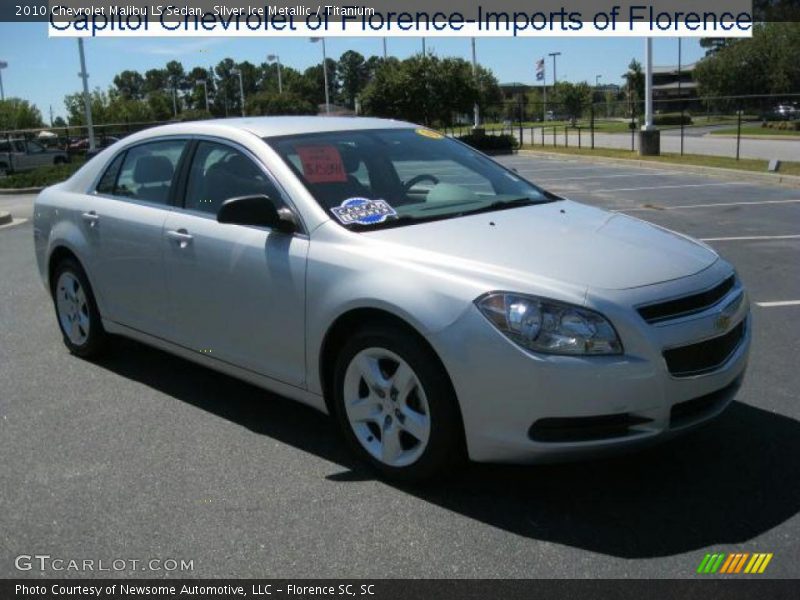 Silver Ice Metallic / Titanium 2010 Chevrolet Malibu LS Sedan