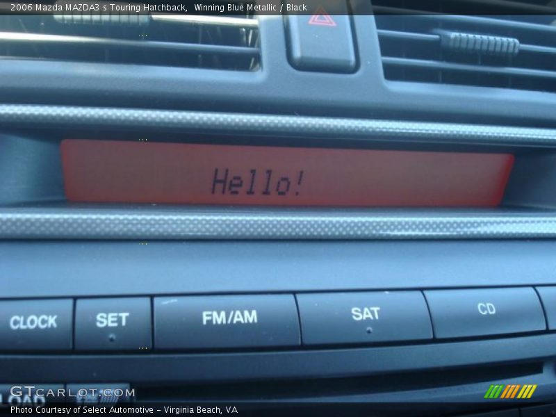 Winning Blue Metallic / Black 2006 Mazda MAZDA3 s Touring Hatchback