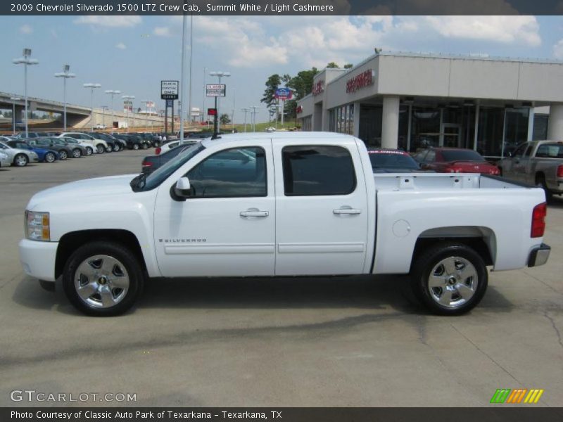 Summit White / Light Cashmere 2009 Chevrolet Silverado 1500 LTZ Crew Cab