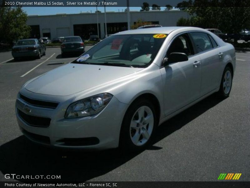 Silver Ice Metallic / Titanium 2010 Chevrolet Malibu LS Sedan