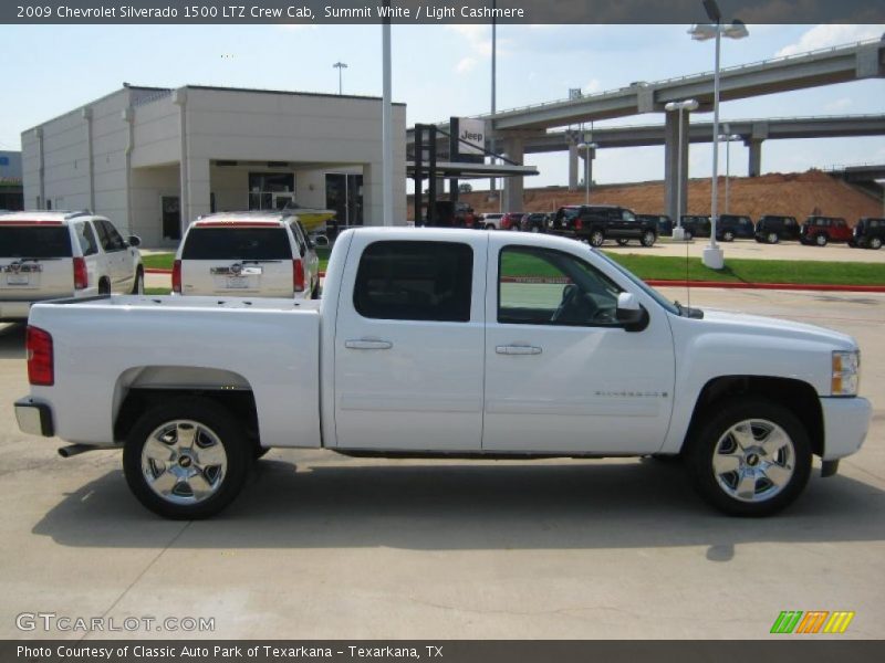 Summit White / Light Cashmere 2009 Chevrolet Silverado 1500 LTZ Crew Cab