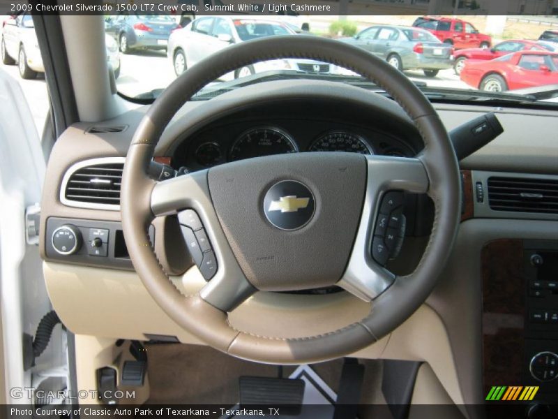 Summit White / Light Cashmere 2009 Chevrolet Silverado 1500 LTZ Crew Cab