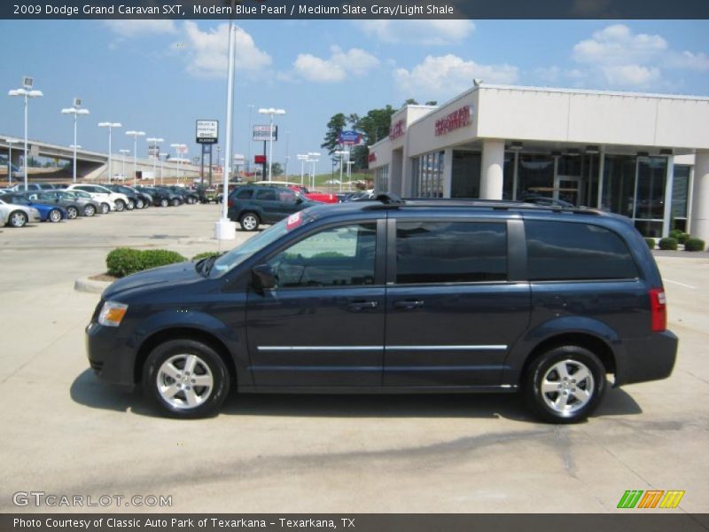 Modern Blue Pearl / Medium Slate Gray/Light Shale 2009 Dodge Grand Caravan SXT
