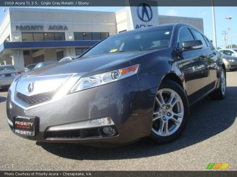 Grigio Gray Metallic / Ebony 2009 Acura TL 3.5