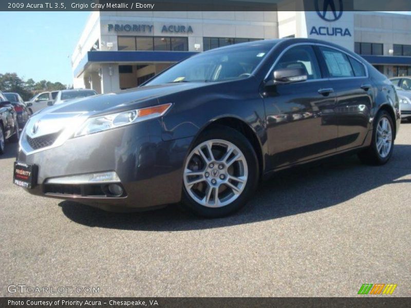 Grigio Gray Metallic / Ebony 2009 Acura TL 3.5