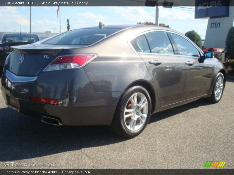 Grigio Gray Metallic / Ebony 2009 Acura TL 3.5