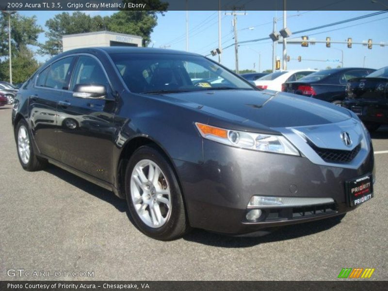 Grigio Gray Metallic / Ebony 2009 Acura TL 3.5
