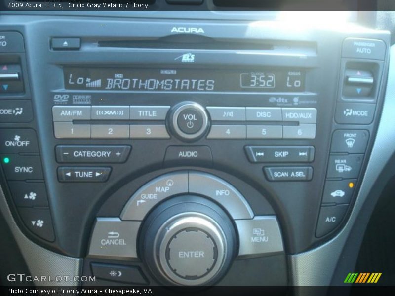 Grigio Gray Metallic / Ebony 2009 Acura TL 3.5