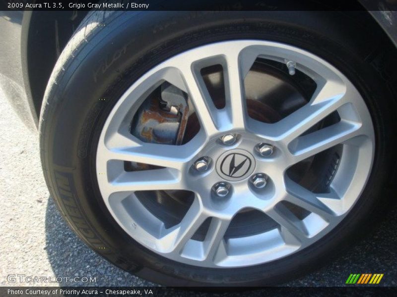 Grigio Gray Metallic / Ebony 2009 Acura TL 3.5