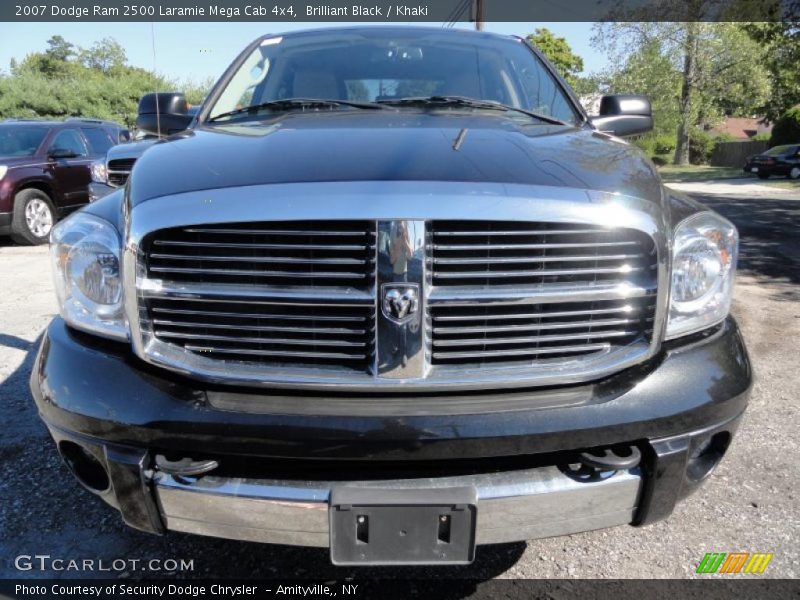 Brilliant Black / Khaki 2007 Dodge Ram 2500 Laramie Mega Cab 4x4