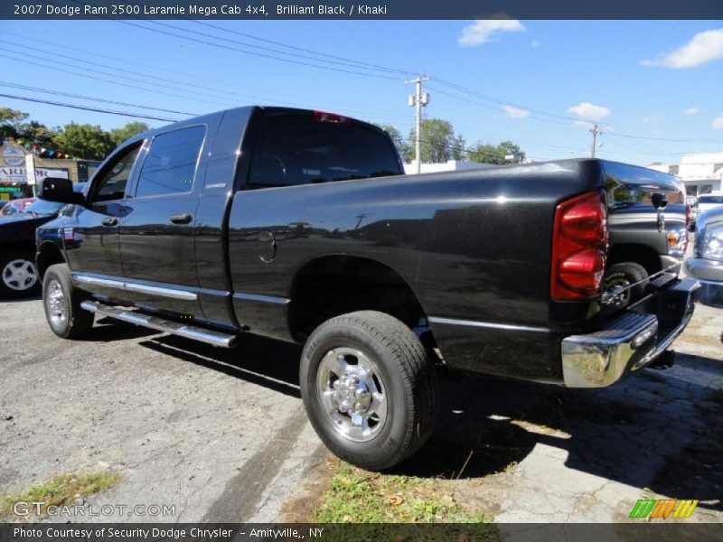 Brilliant Black / Khaki 2007 Dodge Ram 2500 Laramie Mega Cab 4x4