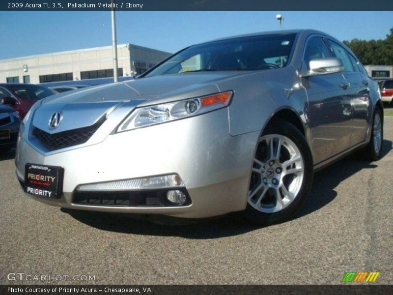 Palladium Metallic / Ebony 2009 Acura TL 3.5