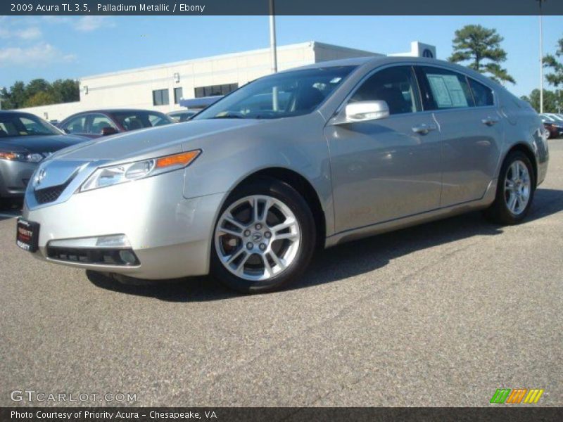 Palladium Metallic / Ebony 2009 Acura TL 3.5