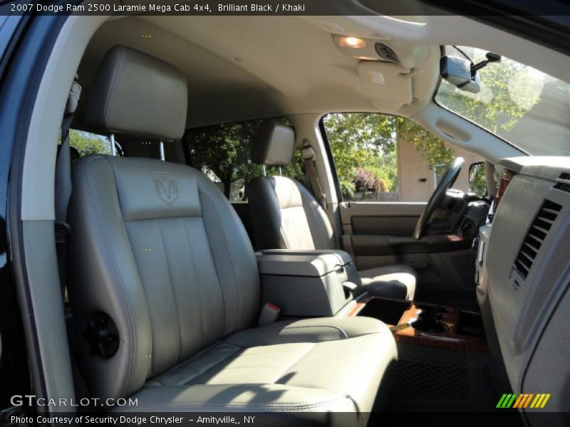 Brilliant Black / Khaki 2007 Dodge Ram 2500 Laramie Mega Cab 4x4